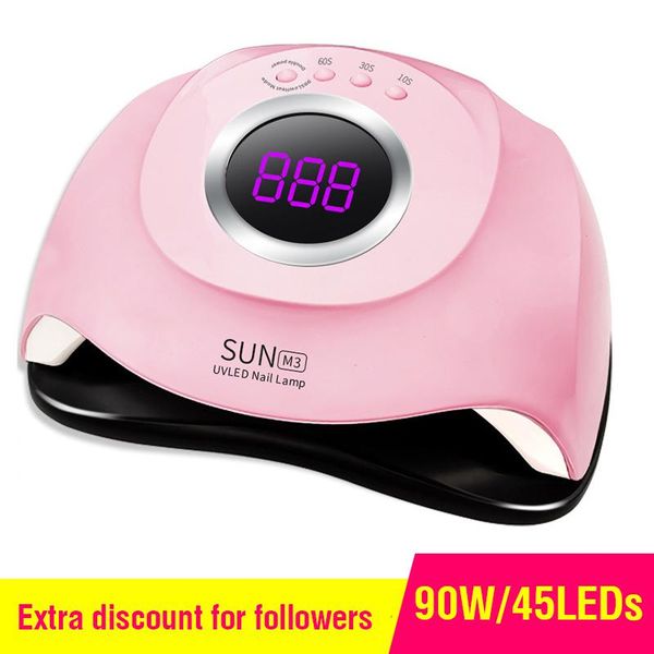 

nail dryers 90w uv lamps for dryer 45 led hybrid lamp fast curing gel polish manicure art tools