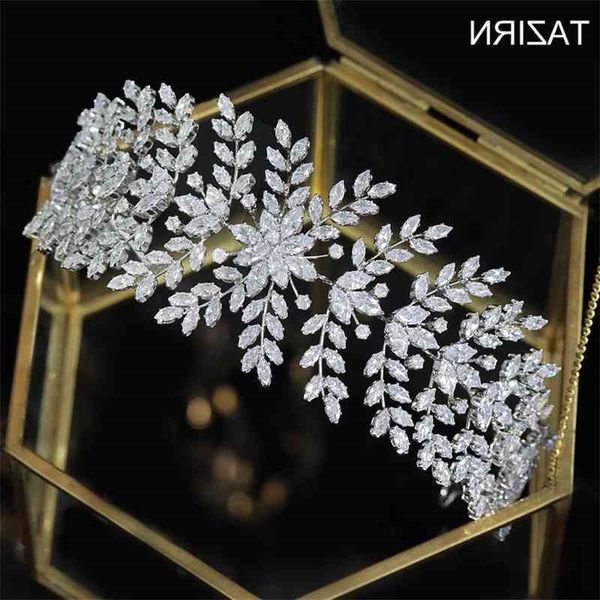 

soft zircon headbands 2021 for wedding iaras cz bride crowns new hair accessories party headpieces women hair-hoop, Black;brown