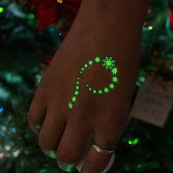 

temporary tattoos 1pc party decoration luminous tattoo stickers christmas carnival year decor decorations