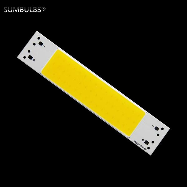 

bulbs 5pcs/lot 100*20mm 5w 9v cob led bar light warm cool white color chip for diy table lamp indoor lighting 10cm strip 500lm