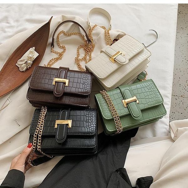 

evening bags small bag female 2021 trend fashion chain shoulder messenger net celebrity simple square