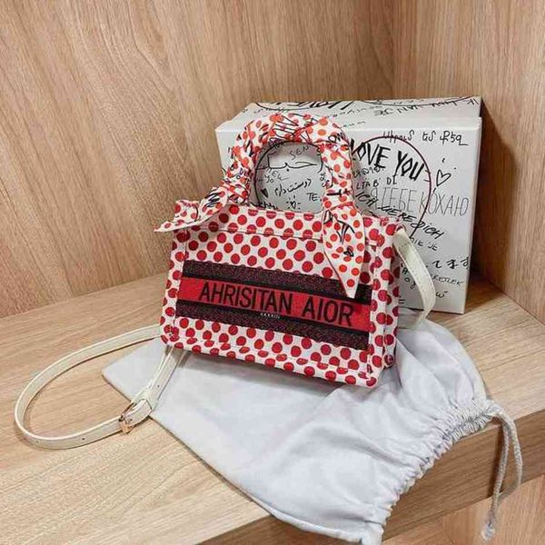 

84% off shop factory autumn and winter new polka dot heart-shaped pendant wave embroidery girl romantic women's tote bag