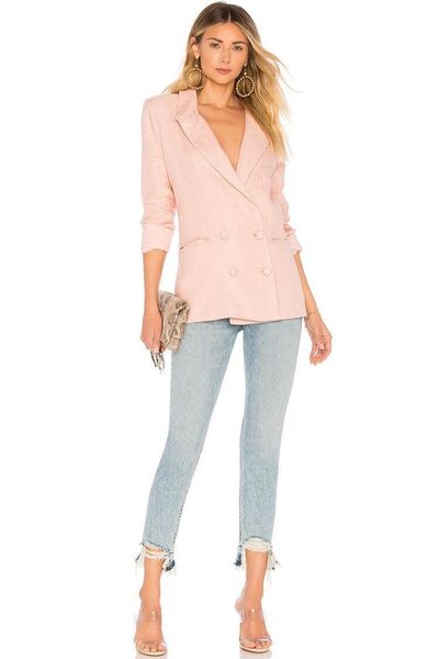 

women's jeans women pants 2021 spring/summer blue slim ladder frayed ankle