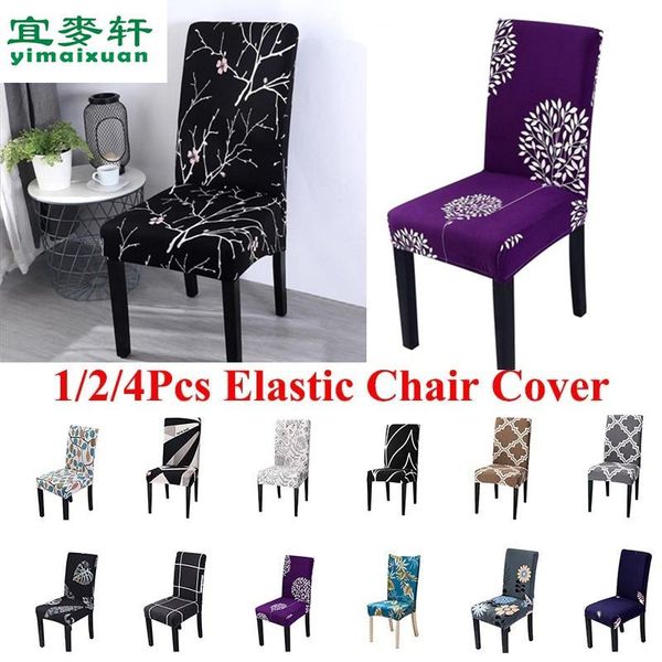 

chair covers 1/2/4pc cover printed elastic removable washable dining protector seat wedding home