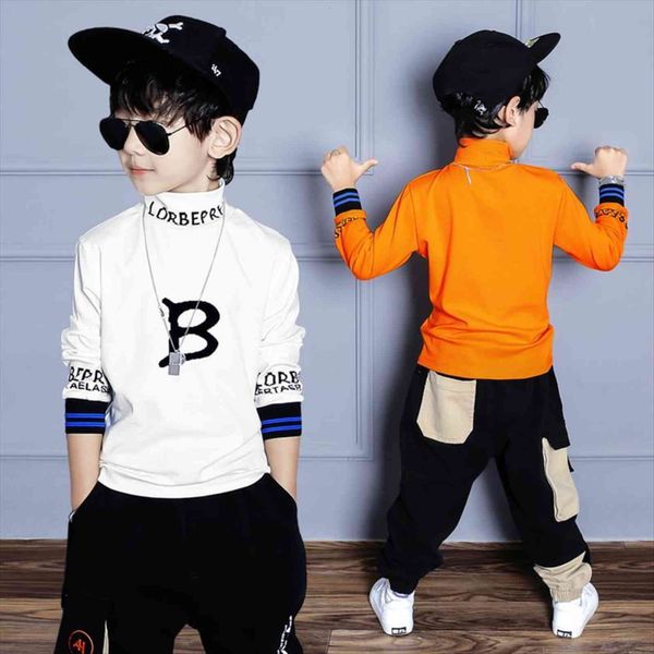 

fashion clothes spring fall kids girls long sleeve t shirts letter b print bottom korean children clothing 4 8, Blue
