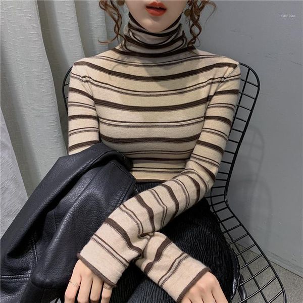 

women's sweaters turtleneck knitted women sweater and pullovers long-sleeved elastic office lady elegant pulls outwear, White;black