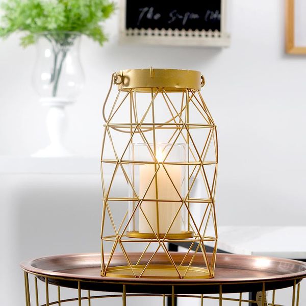 

candle holders nordic ins golden geometric holder simple