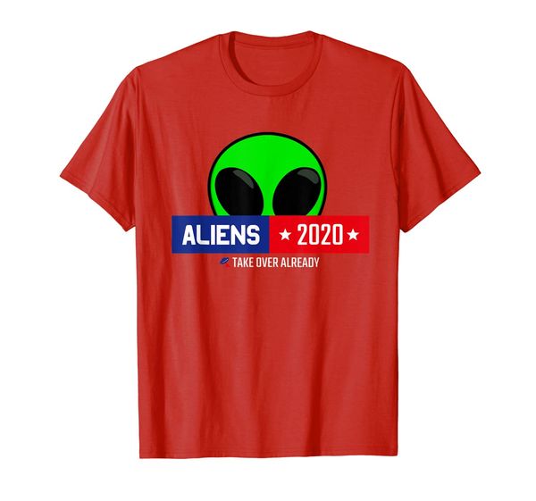 

aliens for president t-shirt, White;black