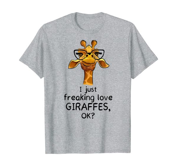 

i just freaking love giraffes - giraffe cute gift t-shirt, White;black
