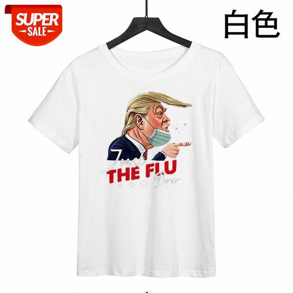 

fun spoof just the flu creative printing men's and women's shirt short-sleeved cotton #sr89, White