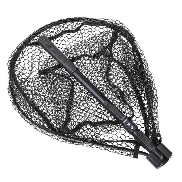 

fishing accessories 2021 nets aluminum alloy net hand folding tackle portable landing dip casting round