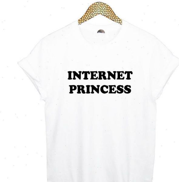 

womens internet princess letters print women t shirt casual funny for lady white black tee hipster drop ship