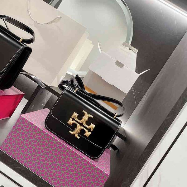 

70% off women's new eleanor single shoulder messenger gold brick tofu bag leather double flip small square bag purse cyber monday