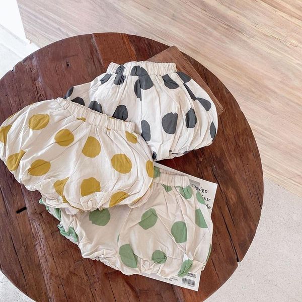 

shorts 2021 summer children's style korean polka dot bloomers boys and girls infant girl all match, Black