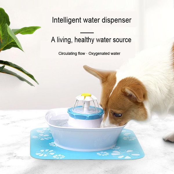 

cat bowls & feeders fountain for cats dispenser dog water basin automatic circulation 3 non - dead corner filter system electric feeder