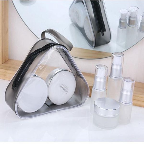 

storage bags clear pvc makeup cases triangle bag travel organizer beautician cosmetic holder beauty case