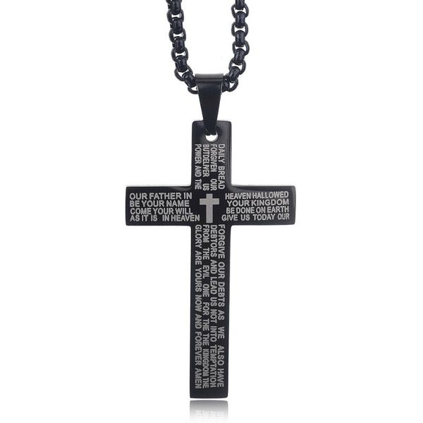 

pendant necklaces 2021 retro cross frame necklace men's european and american creative valentine's day gift ladies, Silver