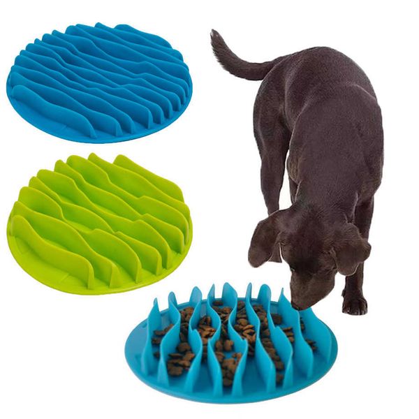 Pet Dog Cat Food Alimentatore lento Jungle Design Cucciolo Antiscivolo Ciotola a prova di soffocamento Stop Labirinto Alimentazione sana Alimentazione Gonfiore Forniture 210615