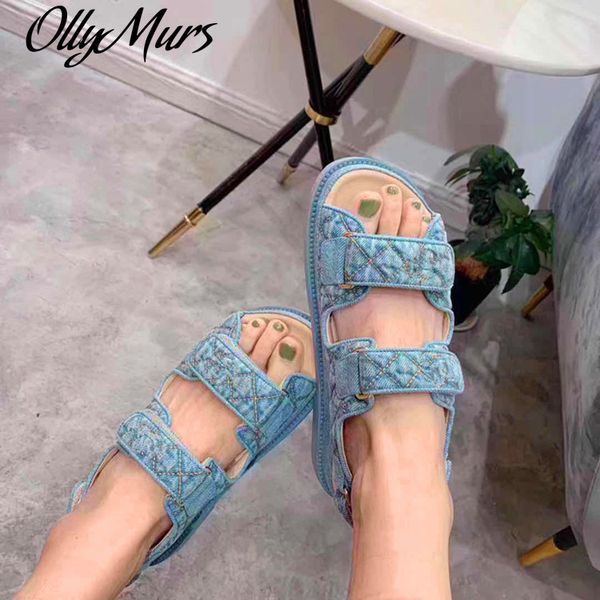 

80% off store online ollymurs summer women sandals fashionvintage denim trend velcro zapatos mujersandals, Black