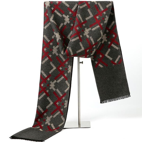 

scarves men all-match warm scarf male cashmere pashmina oversize thick tassels shawl soft reversible wraps, Blue;gray