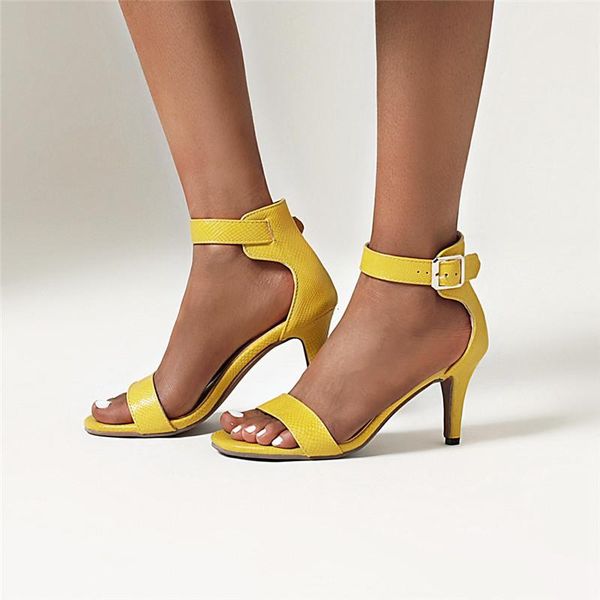 

red yellow blue black womens high heel sandals snakeskin embossed stiletto party ladies shoes with heels summer