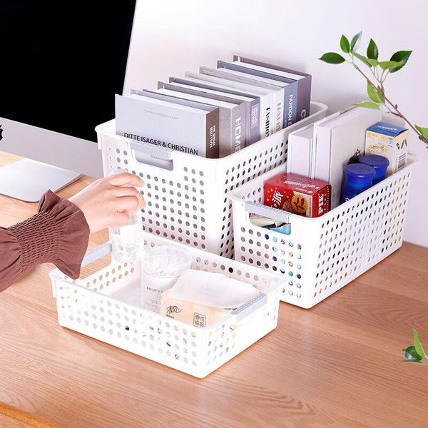 

storage baskets 4 sizes multifunction deskbasket plastic sundries snack bath and