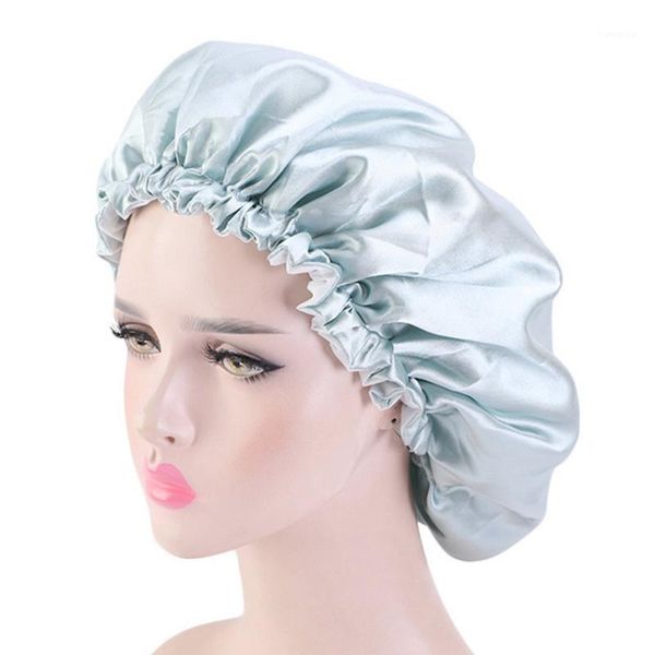 

reversible satin bonnet women double adjustable silky sleep night cap head cover1