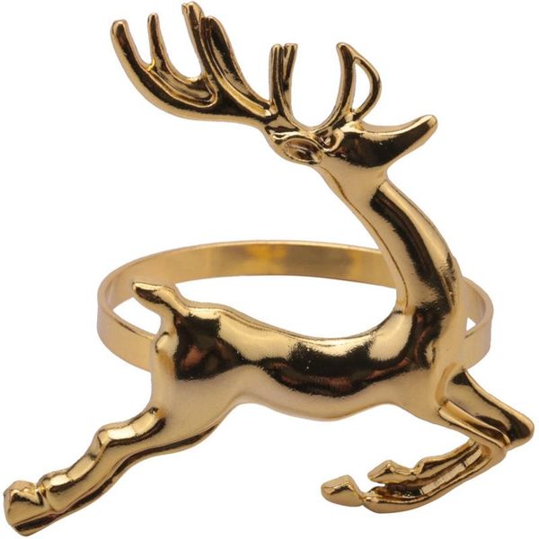 

napkin rings 12pcs christmas elk deer gold alloy buckle ring holder el restaurant wedding party dinner table de
