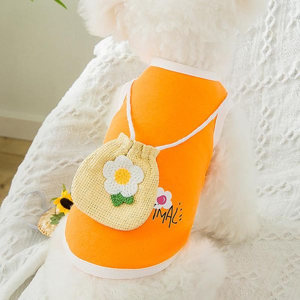 

dog apparel pet clothes for small dogs cats spring summer thin breathable vest t-shirt collar satchel cat clothing chihuahua teddy