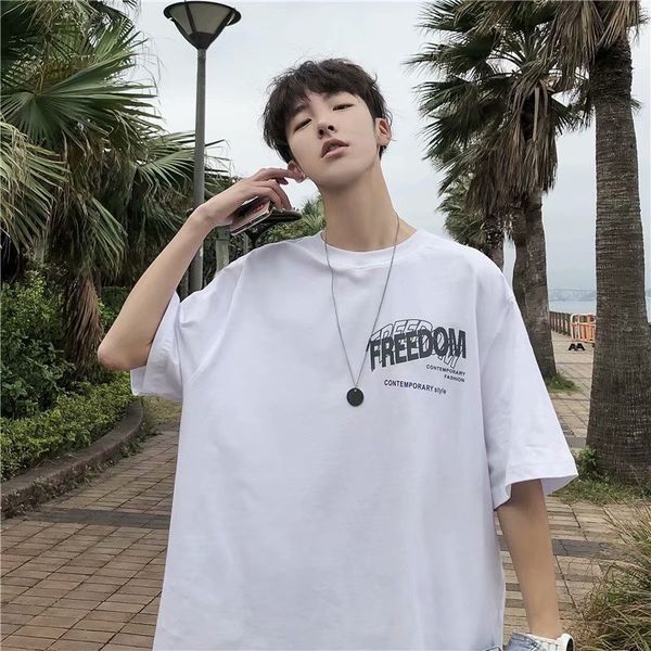 

sve short men's t-shirts fashion t-shirt trend hip hop casual, White;black