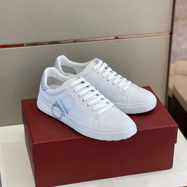 

2021 fd sneaker shoes genuine leather gift mens racer sports casual sneakers b19, Black