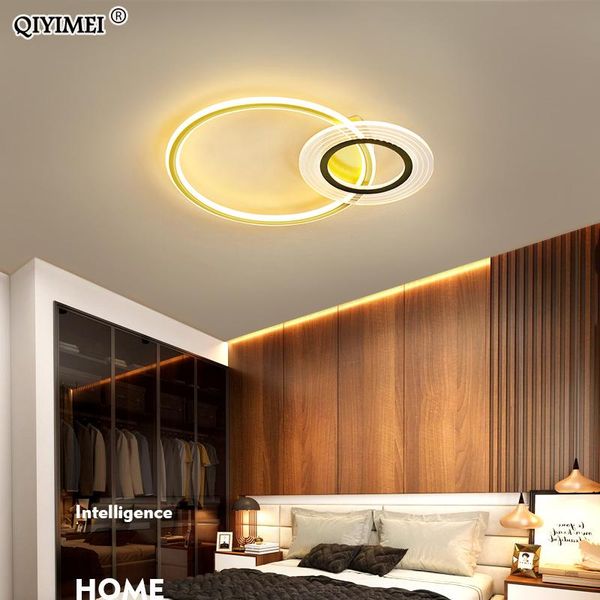 

modern led ceiling lights for living bedroom dining room luminaires white with black golden indoor lamps fixture luminaria
