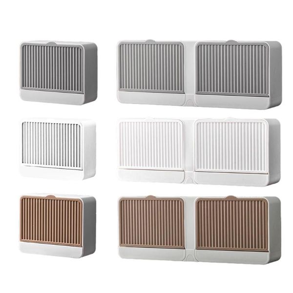 

soap dishes container self adhesive wall mounted rack creative travel