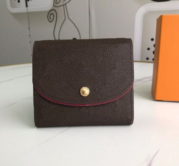 

2021 fashion flowers designer wallets luxurys men women leather bags classic letters key coin purse original box plaid card holder m62036-1, Red;black