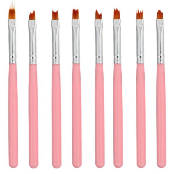 

nail brushes 8pcs art brush painting set diy drawing pen, Yellow