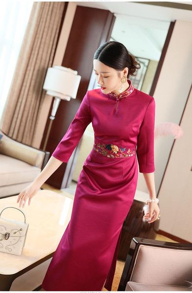 

ethnic clothing chinese luxury exquisite cloth cheongsam elegant party prom qipao, Red