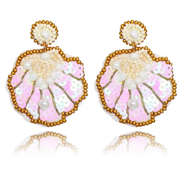 Nuove perline di paillettes bohémien foglie orecchini pendenti strass moda di alta qualità gioielli orecchino carino per orecchini di lusso da donna