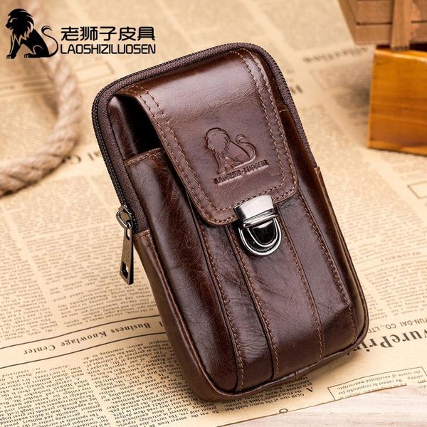 

waist bag for men leather mobile mini business phone wallet 91116 bags