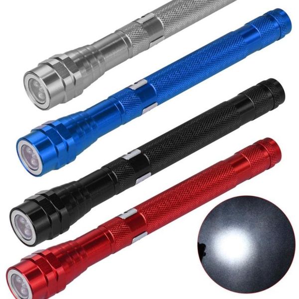 

bike lights flexible torch 3 led magnetic pick up tool light portable outdoor sport bicycle camping hike lamp p#
