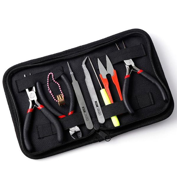 

professional hand tool sets 8pcs/set jewelry making kits pliers set with round nose plier side cutting wire cutter scissor beading tweezers