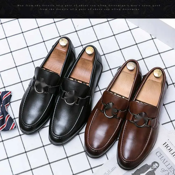 

men shoes loafers 2021 new classic spring autumn slip on simplicity pu leather outdoors fashion comfortable casual business shoes dh518, Black