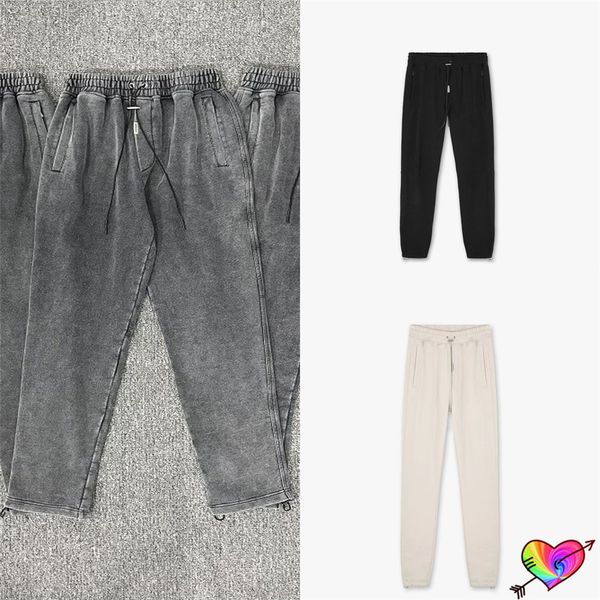 Pantaloni casual in cotone Pantaloni sportivi lavati in bianco Uomo Donna 1: 1 Spugna cargo con coulisse di alta qualità