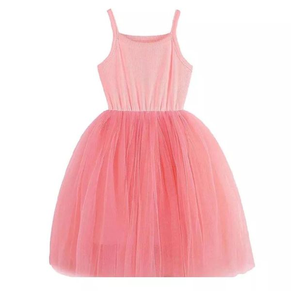 

girl's dresses 1-8 years old baby girl fashion princess for summer children's clothing of kids sling mesh dress, Red;yellow