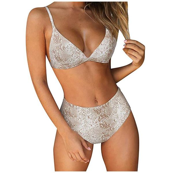 

biquini flower print mid-waist bikini 2021 set swimsuit women two pieces bikinis swimwear beach bathing suit one-piece suits