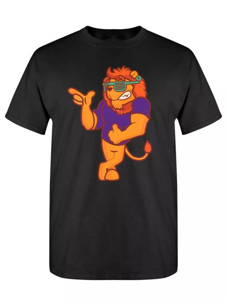 

lion cartoon tee men's -image by shutterstock, White;black