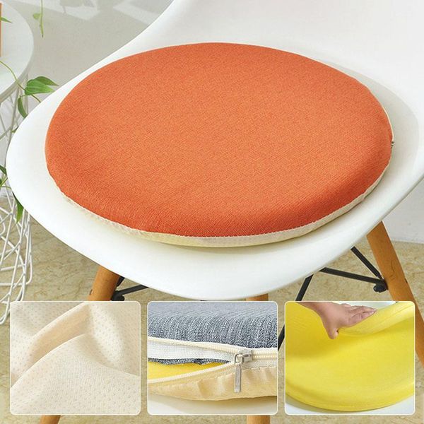 

cushion/decorative pillow japanese style detachable tatami cushion round linen memory foam slow rebound home pure color super soft