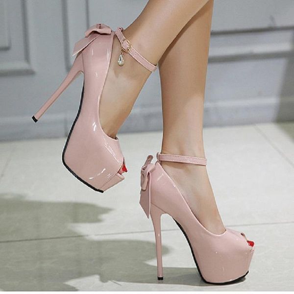 

sandals autumn slimming super beautiful fish mouth shoes waterproof platform stiletto bow high heels e2yn, Black