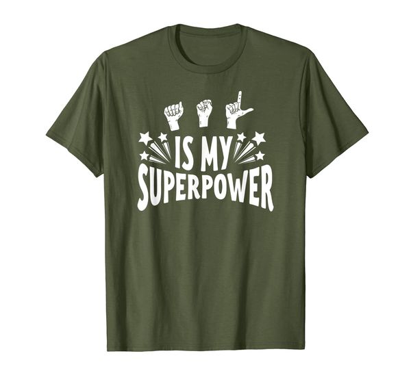 

asl is my superpower deaf pride day club shirt men women kid, White;black