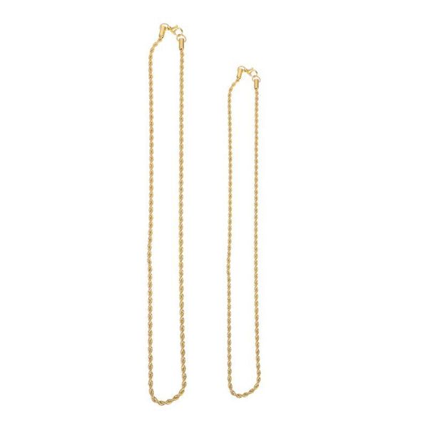 

chains 2pcs 3mm titanium steel punk necklaces hip-hop, Silver