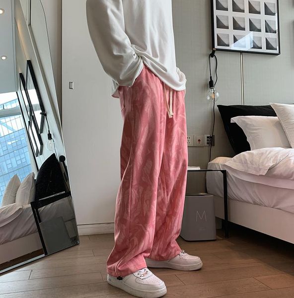 

men's pants autumn winter straight casual sweatpants male korean loose harem streetwear ankle banded trousers four seasons, Black